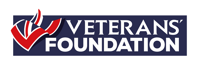 Navy Banner showing the Veterans' Foundation logo alongside the Union Jack flag